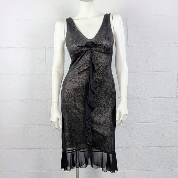 Heart Moon Star Dresses & Skirts - Heart Moon Star Y2K Black Sheer Midi Dress